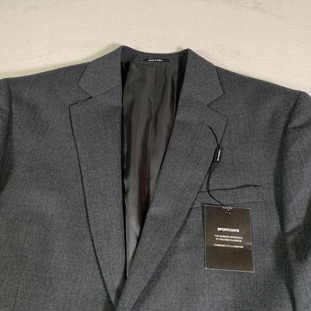 Claiborne Blazer Mens 42L Gray Wool Blend Sport Coat Jacket Two Button NEW - Picture 2 of 16